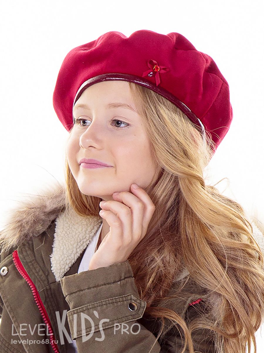 Диор санта kids берет.<br>Велюр~Velour-Dior santa beret