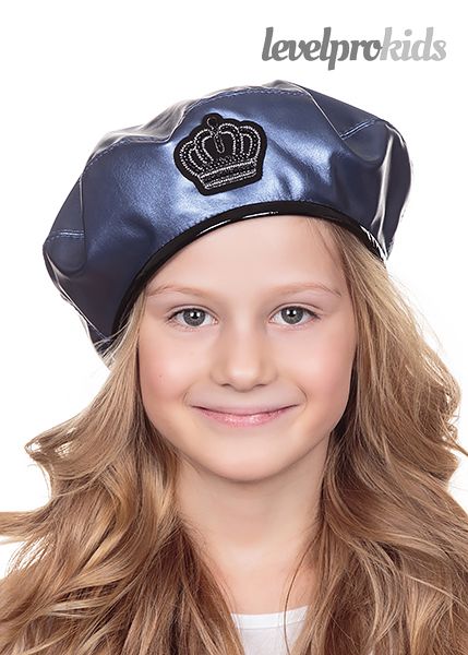 Диор шеврон корона kids берет.<br>Экокожа~Eco leather-Dior Crown chevron beret