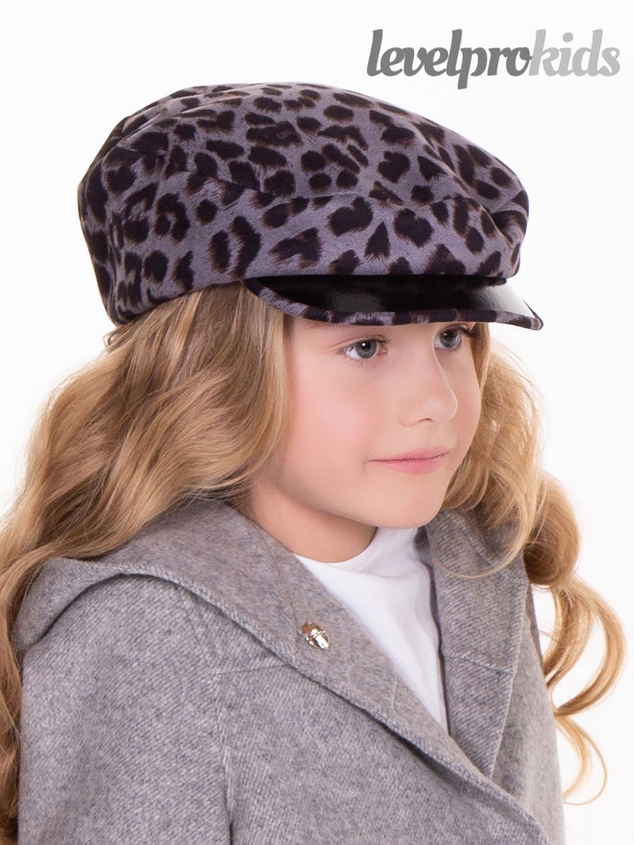 Винтаж LP kids кепка.<br>Трикотаж леопард~Leopard knit-Vintage LP kids cap