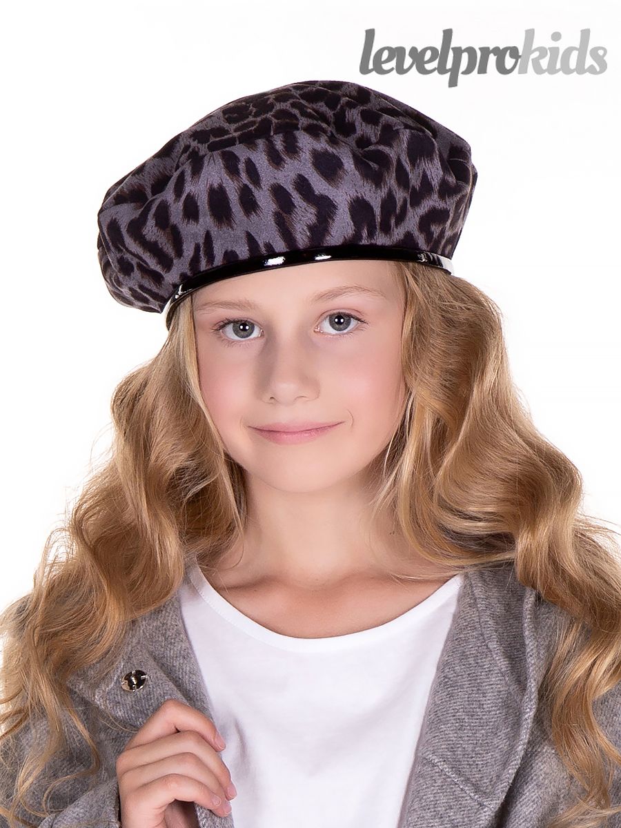 Диор LP kids берет.<br>Трикотаж леопард~Leopard knit-Dior LP kids beret