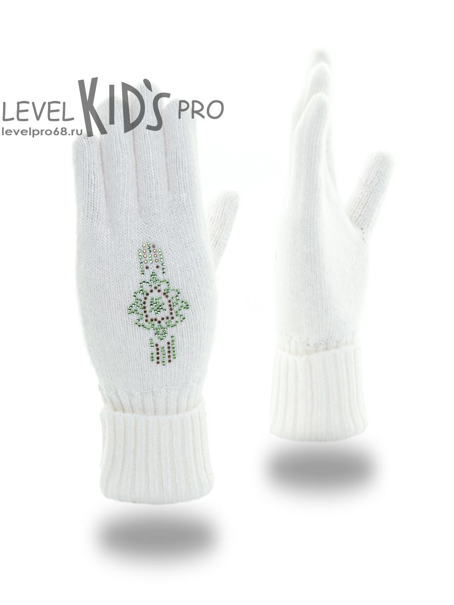 Герб Лев kids перчатки МГ.<br>Вязка~Knitted wool MG-Coat of arms Leo gloves