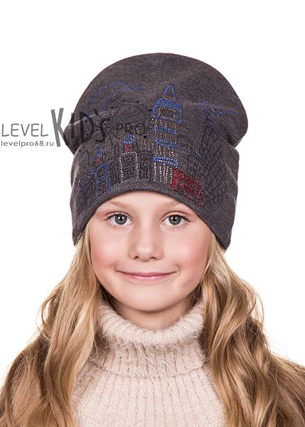 Лондон шапка 001.<br>Трикотаж К1~Knit K1-London hat 001