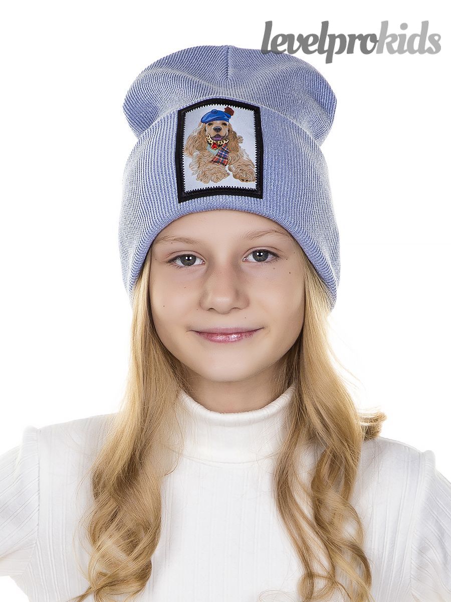 Спаниель шеврон kids VIP шапка ФБ.<br>Вязка~Knit-Spaniel chevron kids hat FB