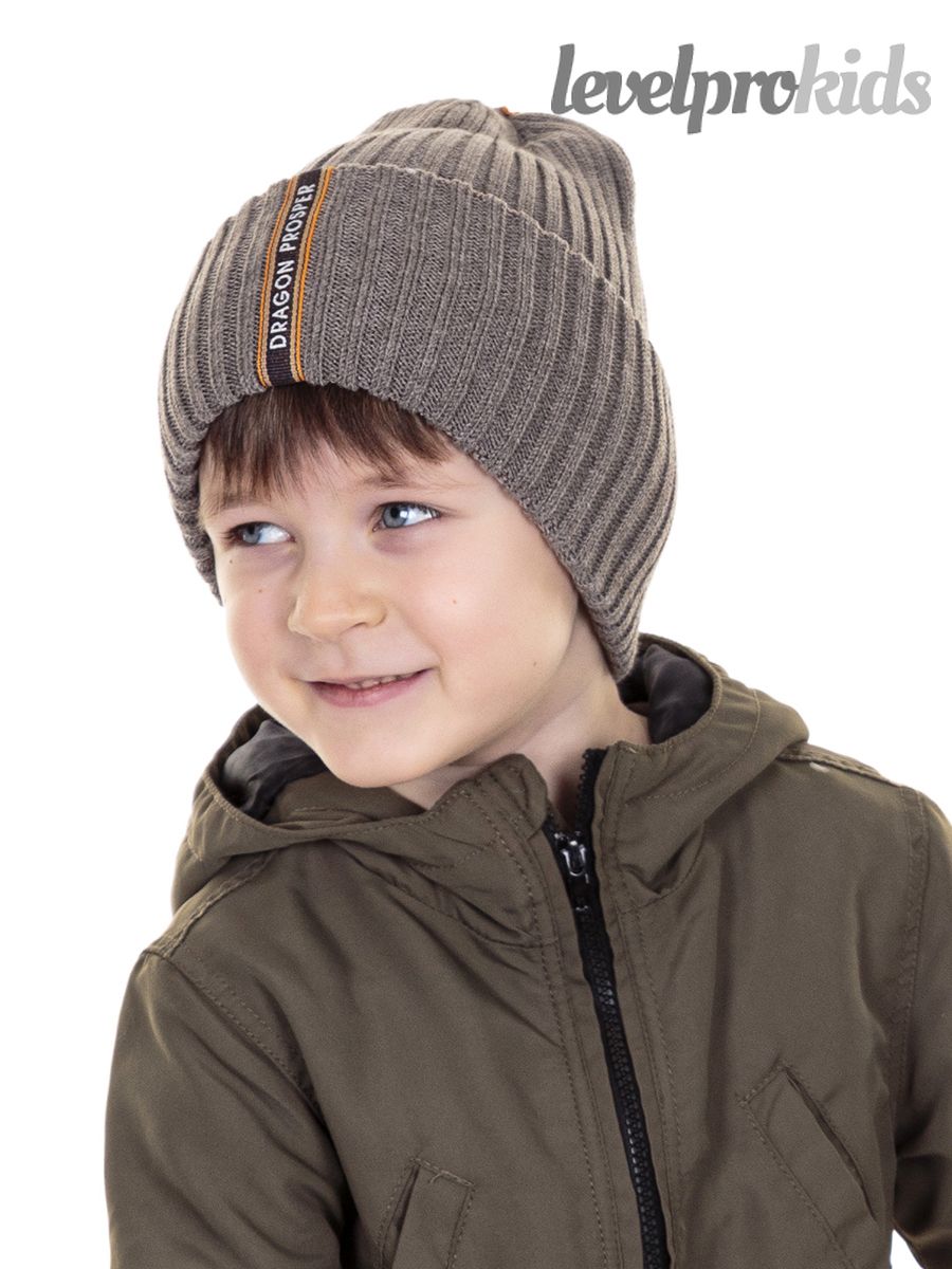 DRAGON тесьма kids VIP шапка АВ.<br>Вязка~Knit-DRAGON braid kids hat AB