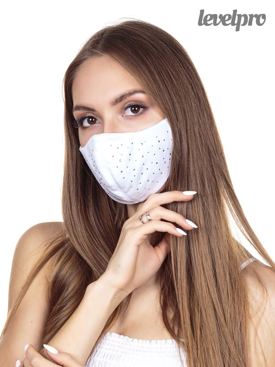 Маска гигиеническая №2 Свадебная Россыпь~Mesh-Hygienic wedding mask No.2 Placer