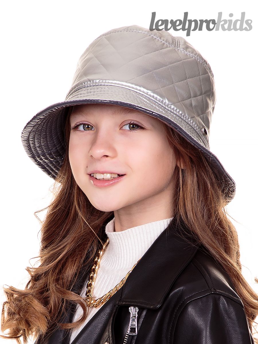 Лиза Лого VIP панама.<br>Термостежка + эколак~Thermally quilted fabric+eco lacquer-Liza Logo bucket hat