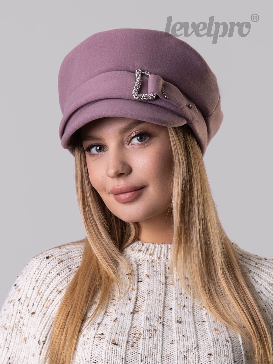 Афина пряжка стразы кепка.<br>Кашемир~Cashmere-Athena buckle rhinestones cap