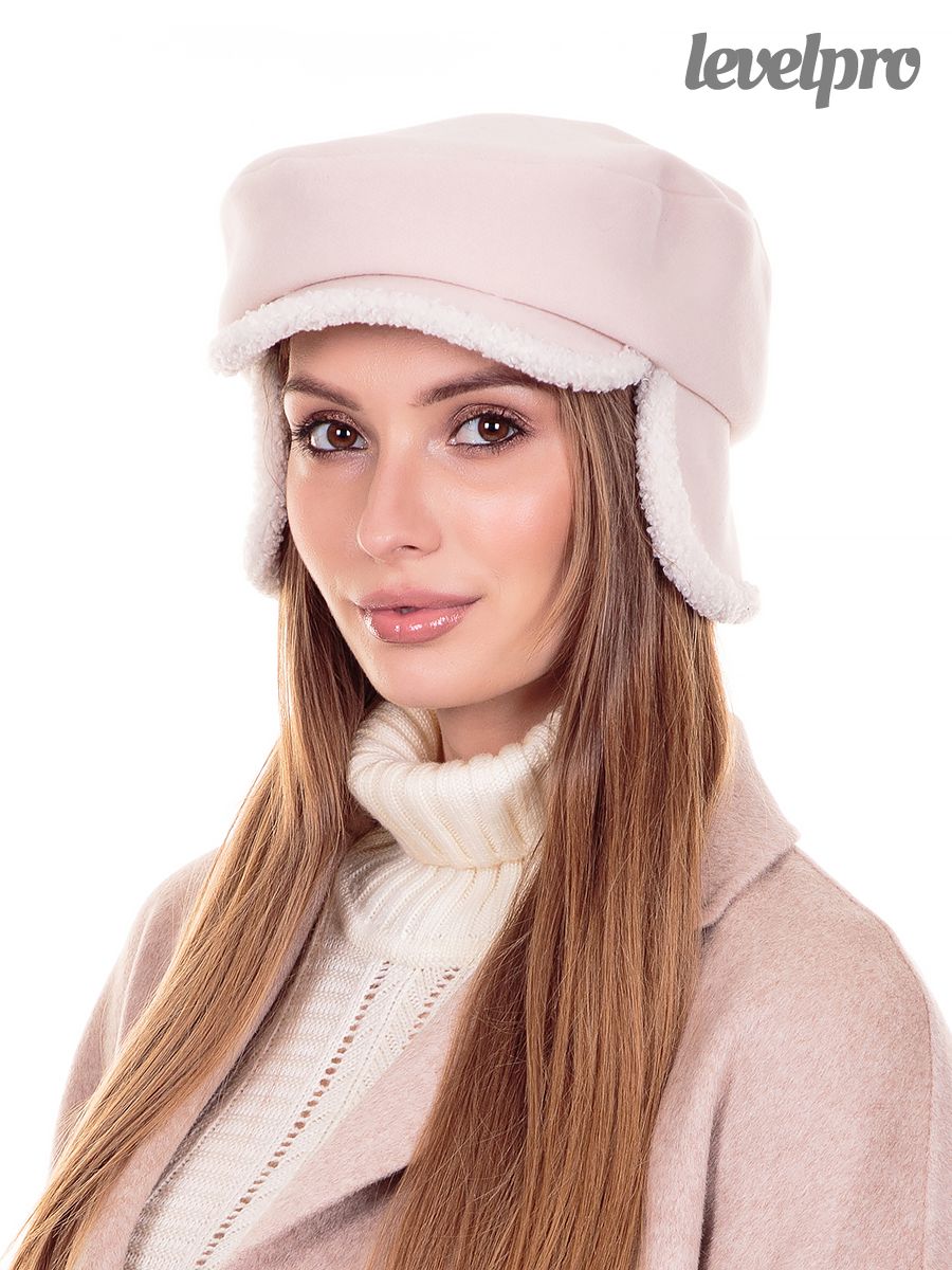 Кэрри кепка.<br>Кашемир + трикотаж барашек~Cashmere+faux lambskin knit-Carrie cap