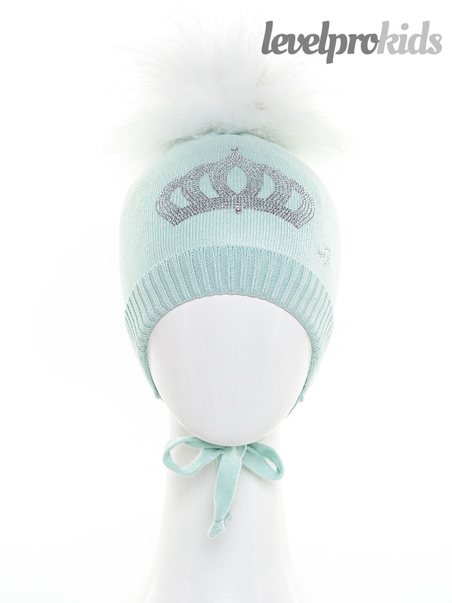 Корона помпон VIP шапка КТ.<br>Вязка~Knitted hat-Crown pompom VIP hat KT