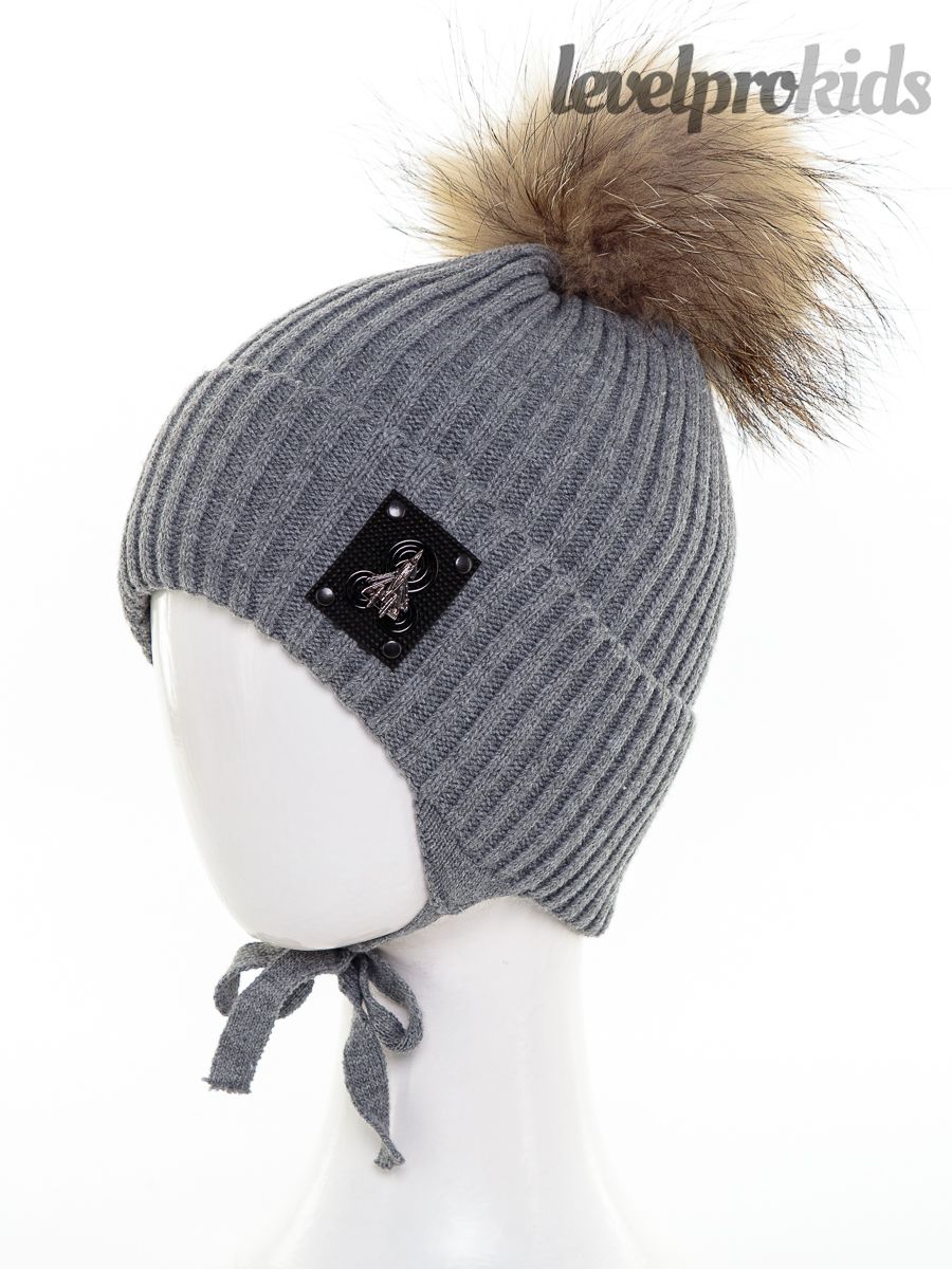 Самолет шеврон помпон VIP шапка МЛ.<br>Вязка~Knitted item-Plave chevron pompom hat ML