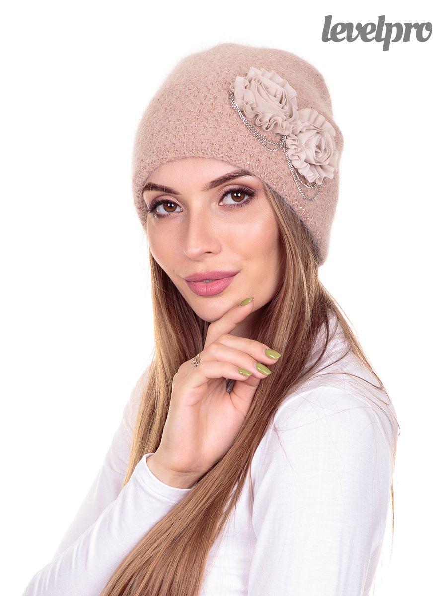 Пионы шапка ЭТ.<br>Вязка~Knitted item-Peonies beanie ET